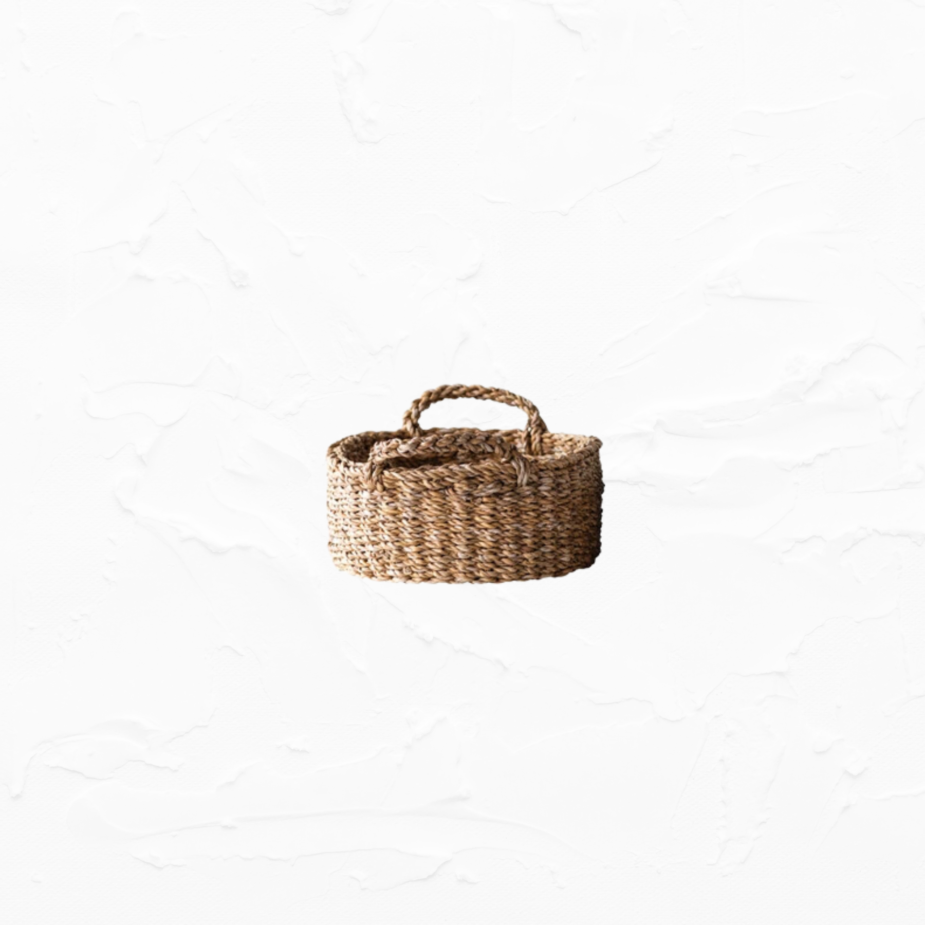 Hand-Woven Baskets with Handles - Large