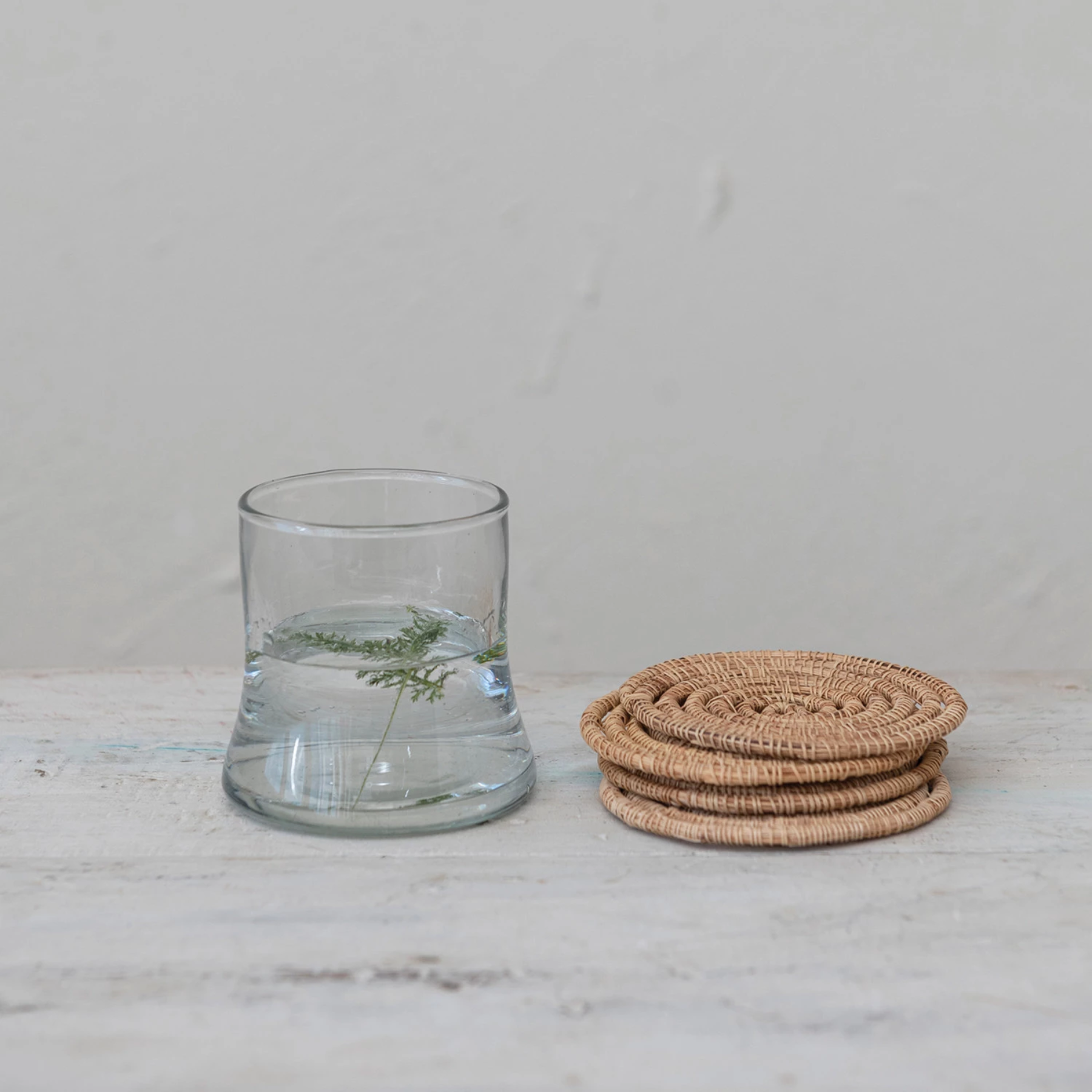 Hand-Woven Palm Coasters