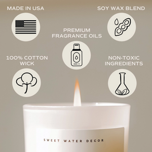 Salt + Sea Soy Candle Features