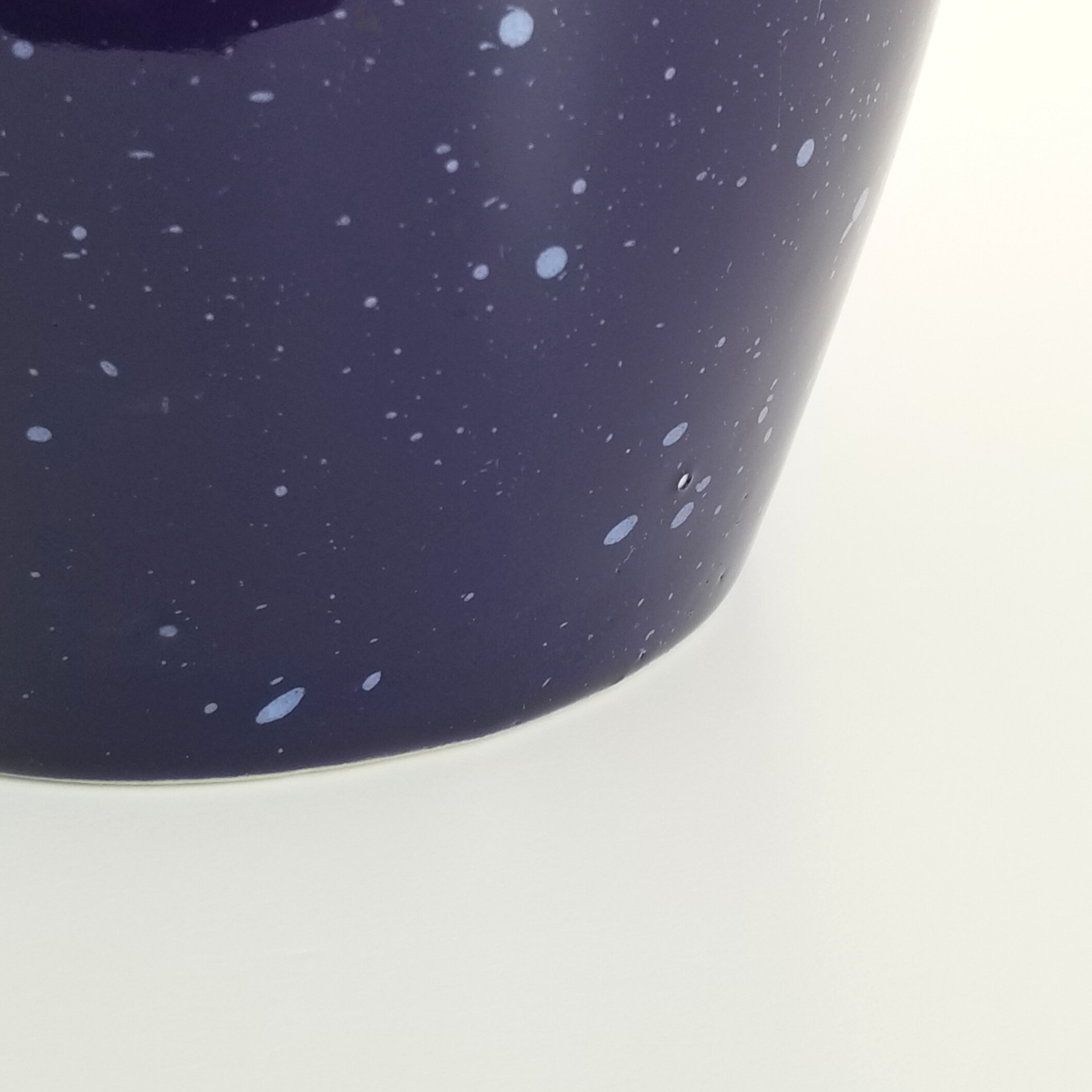 Blue Speckled Vase Closeup