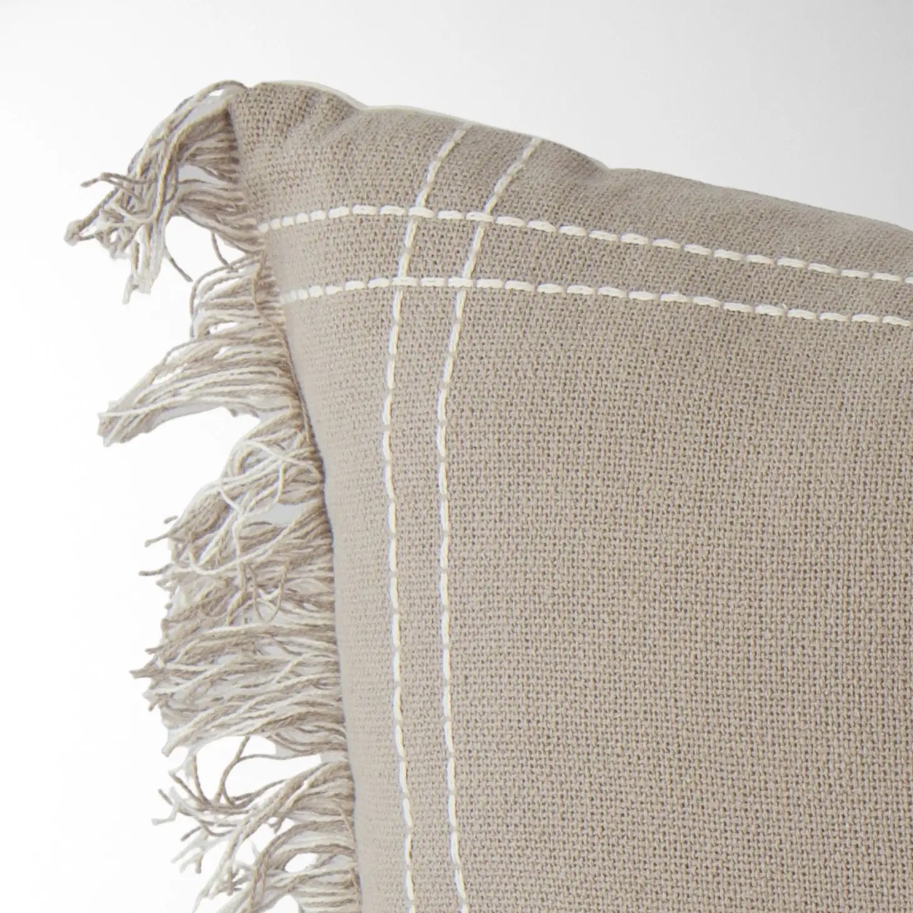 Crosshatch Pillow Cover - Taupe