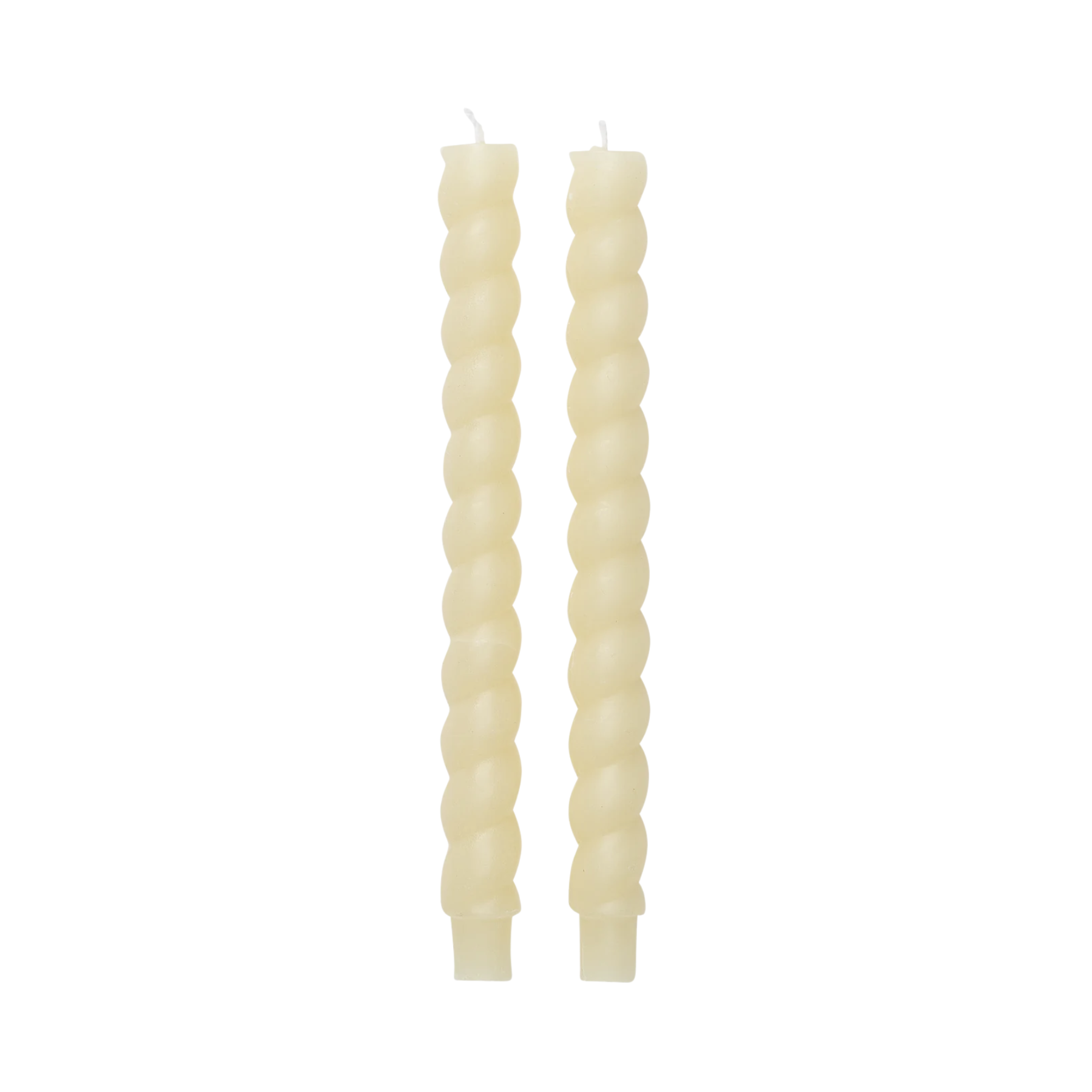 Twisted Taper Candles - Cream