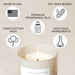 Weekend Soy Candle in Matte Jar Features