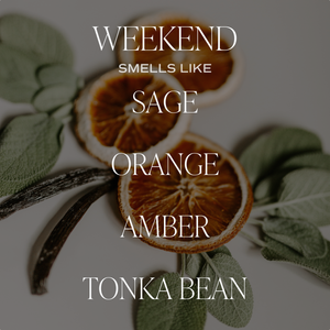 Weekend Soy Candle in Matte Jar Scent Notes