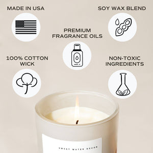 By The Fireside Soy Candle Features