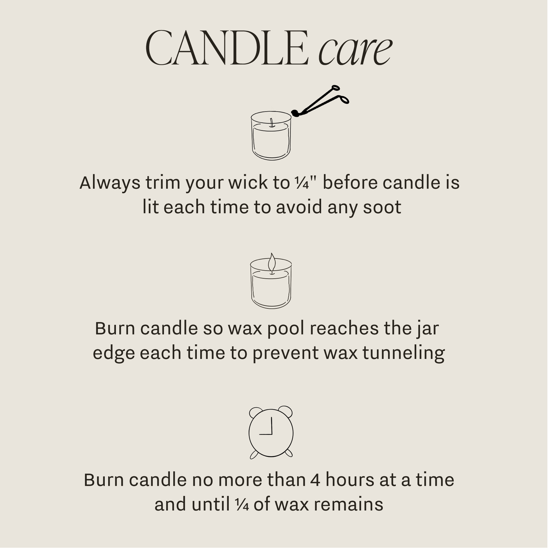 Holiday Cheer Soy Candle Care