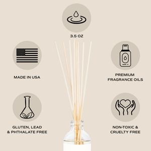 Warm + Cozy Reed Diffuser Features