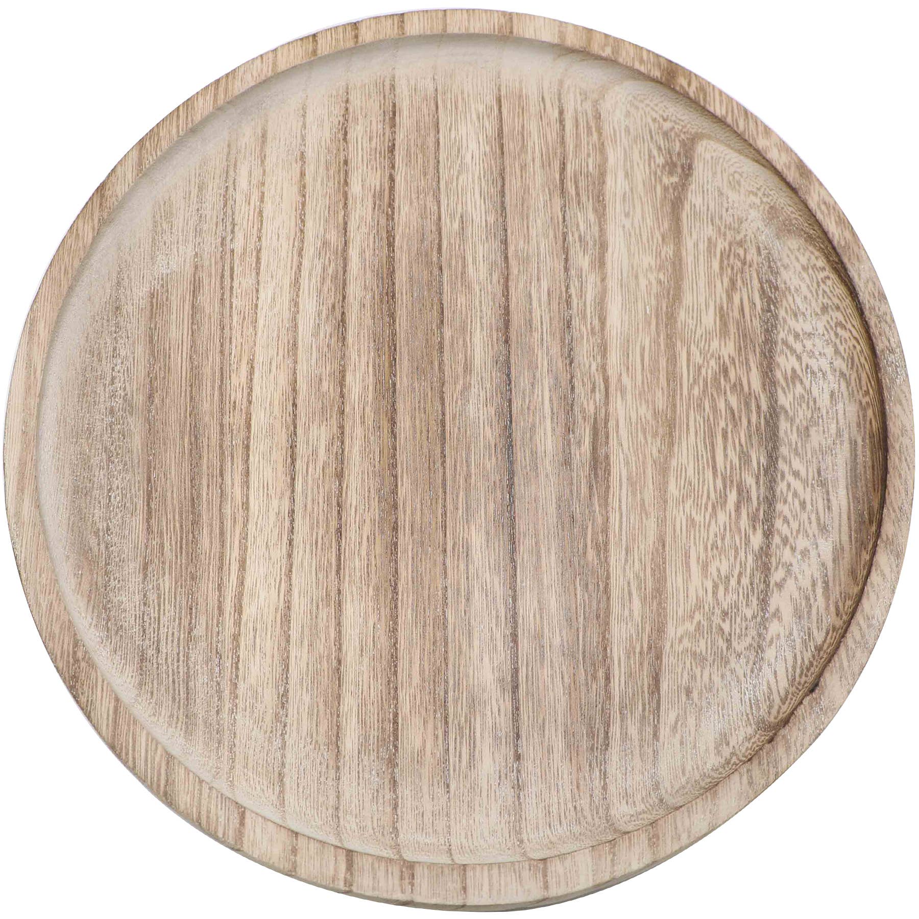 Large Rustic Round Wood Tray