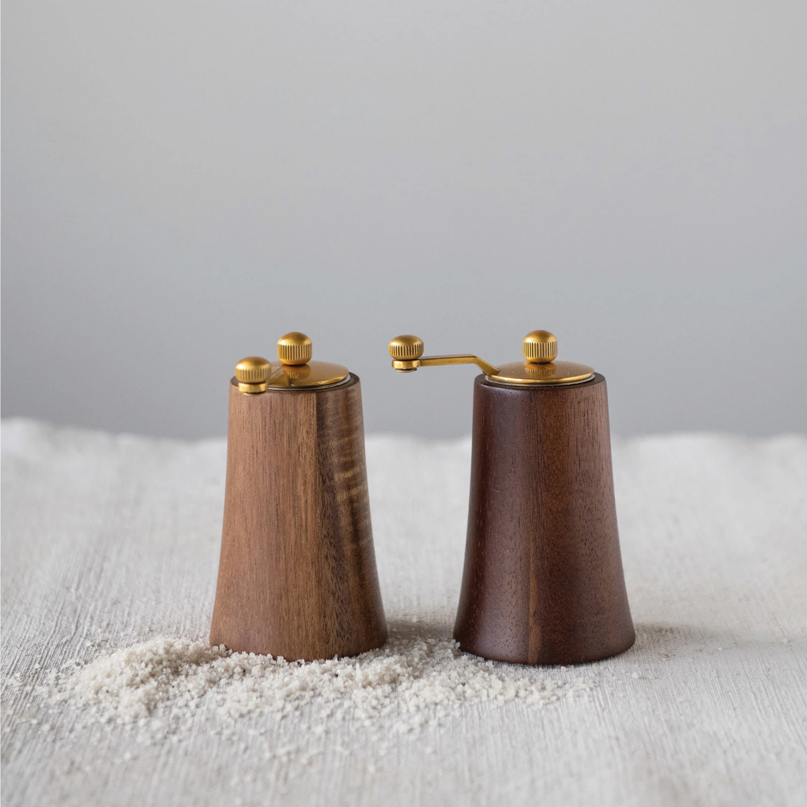 Acacia Wood Salt + Pepper Mills