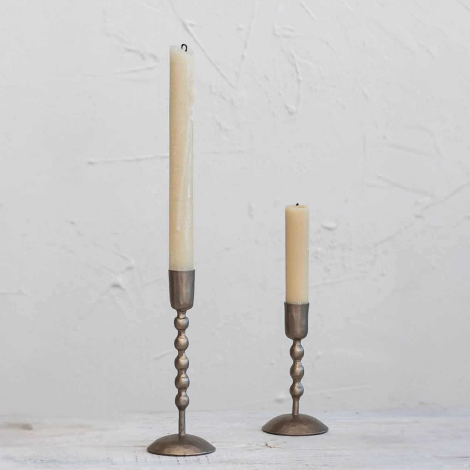 Antique Brass Taper Candle Holders