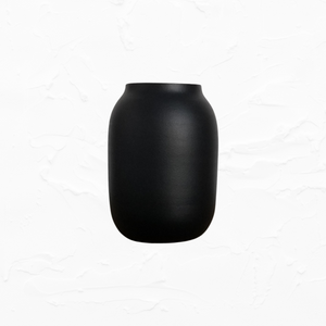 Black Earthenware Vase