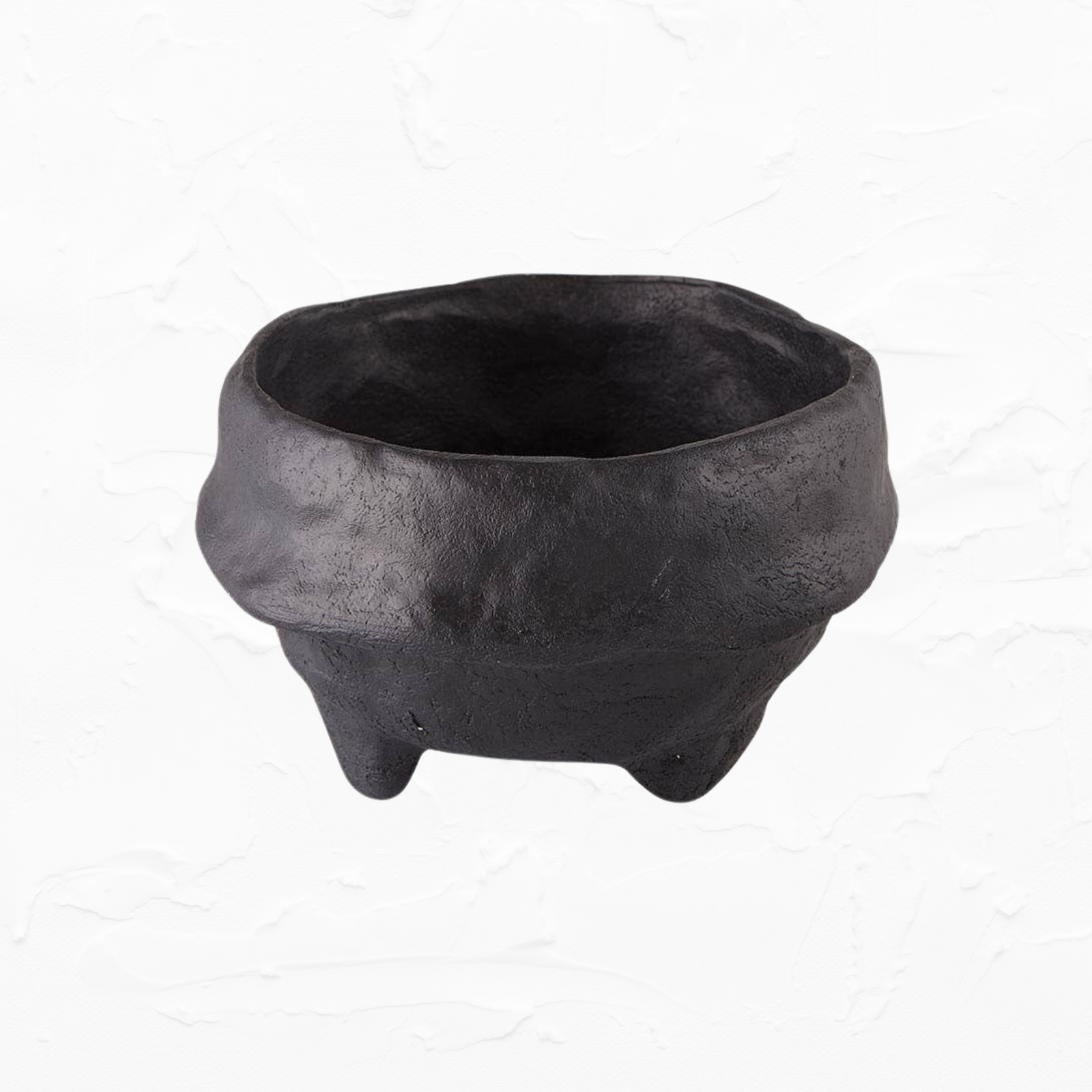 Black Paper Mache Bowl