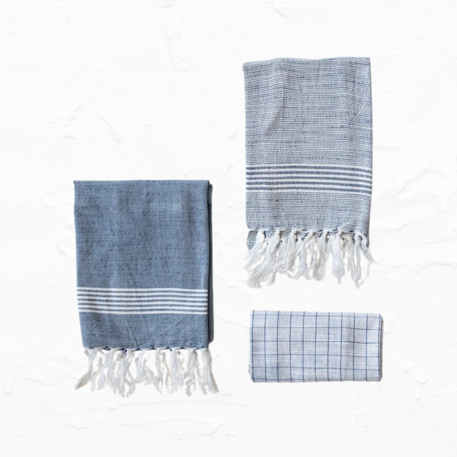 Blue + White Tea Towels 