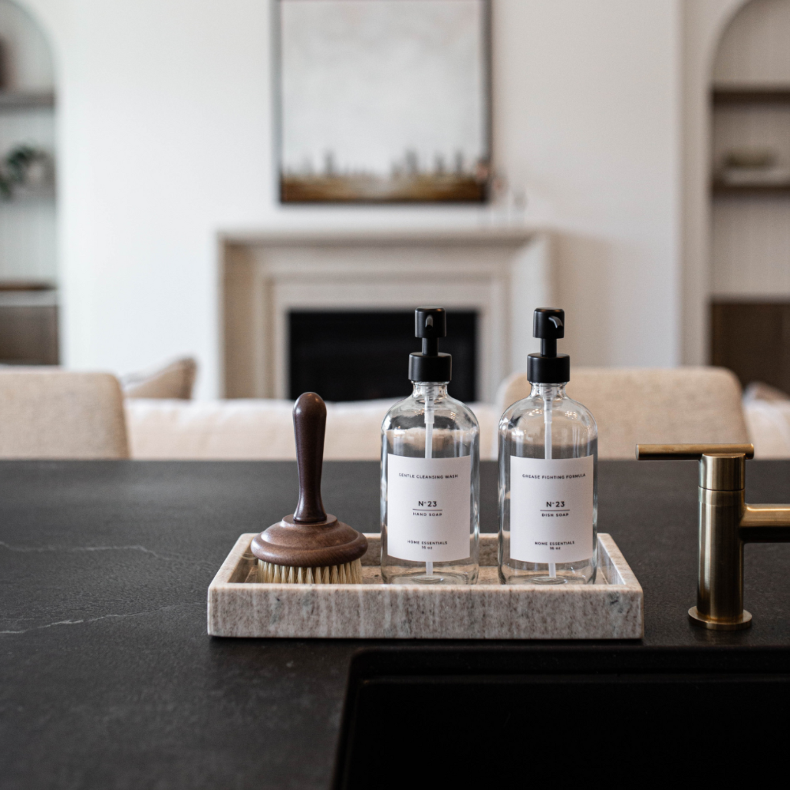 Clear Glass Hand Soap Dispenser