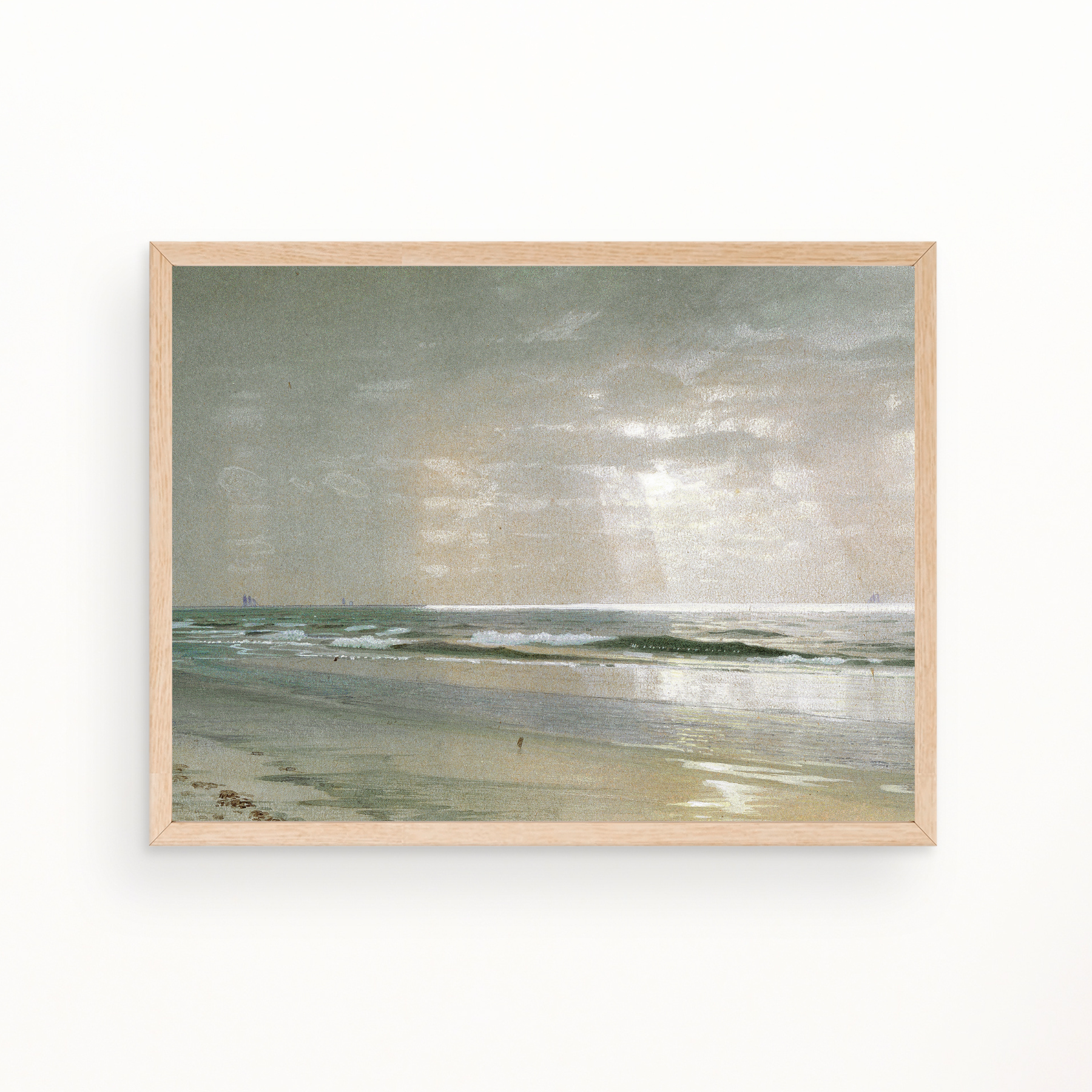 Cloudy Seascape Vintage Art Print