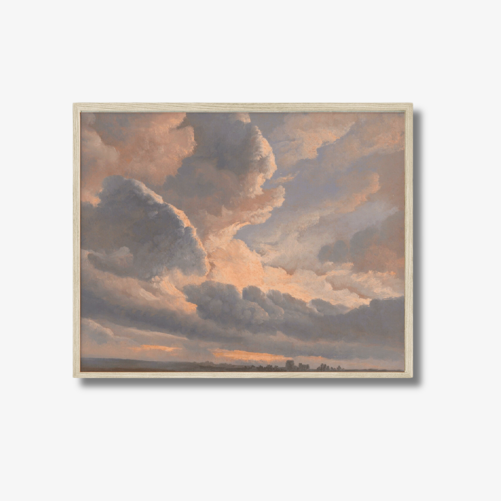 Cloudy Sunset Vintage Art Print