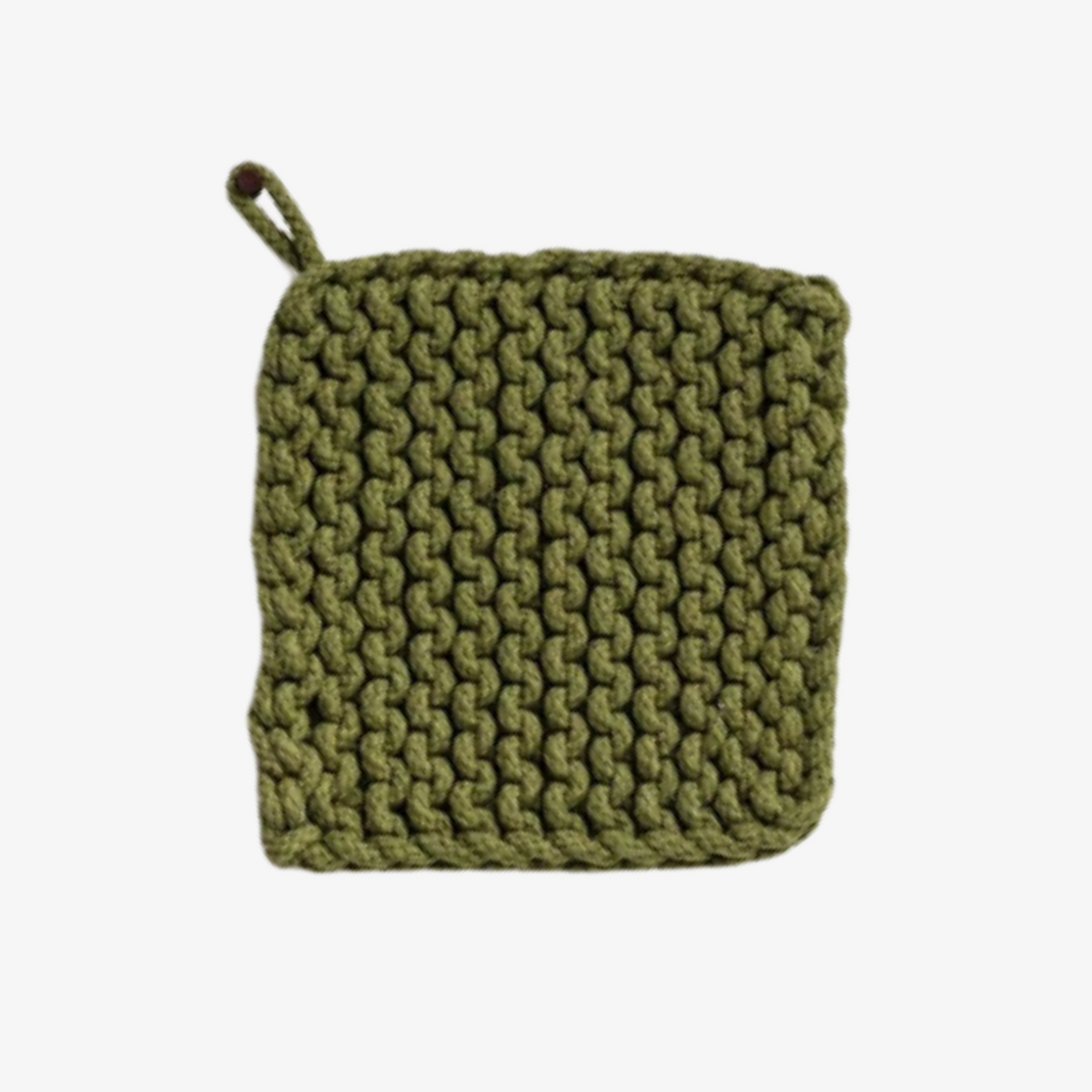 Cotton Crocheted Pot Holder Gray