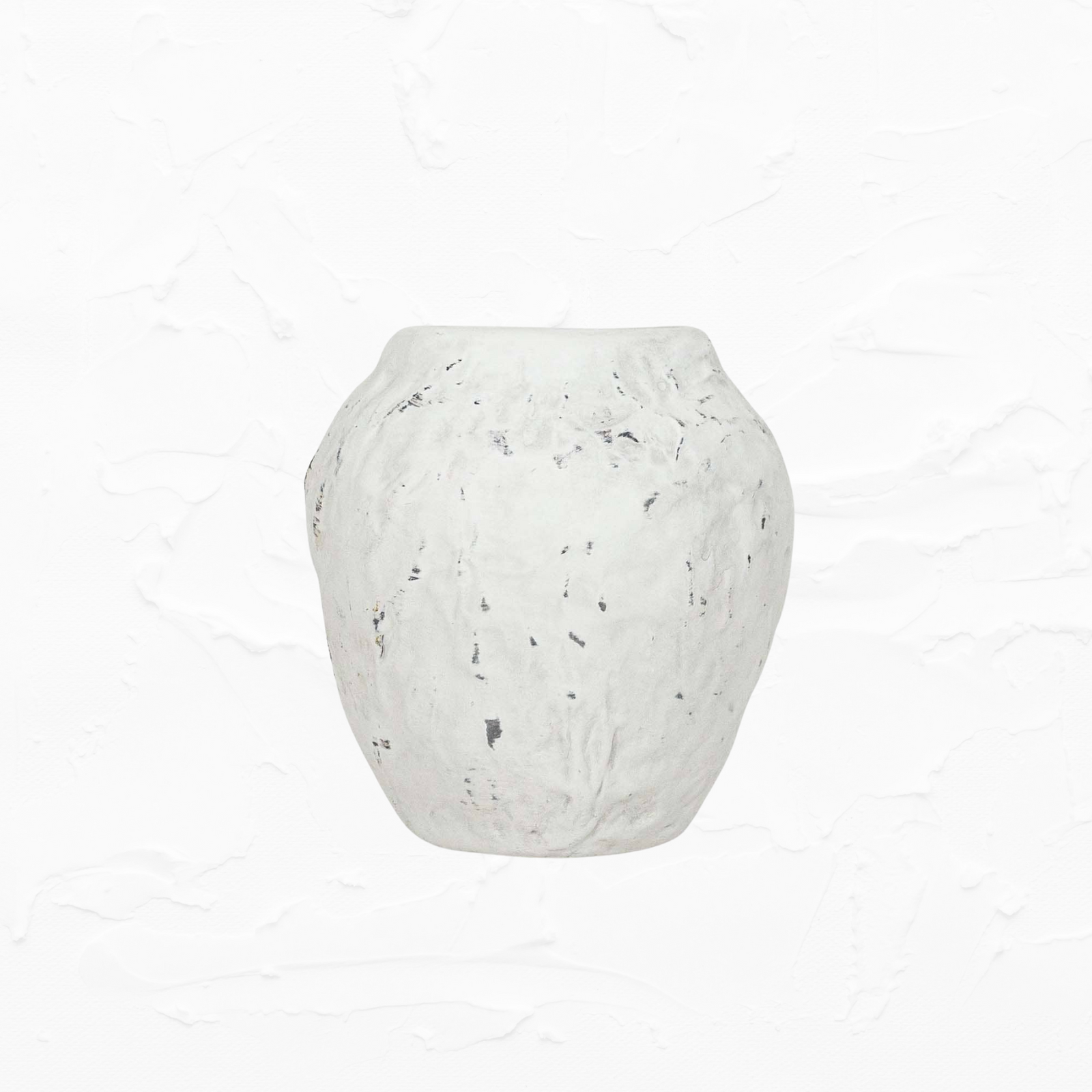 Distressed White Vase