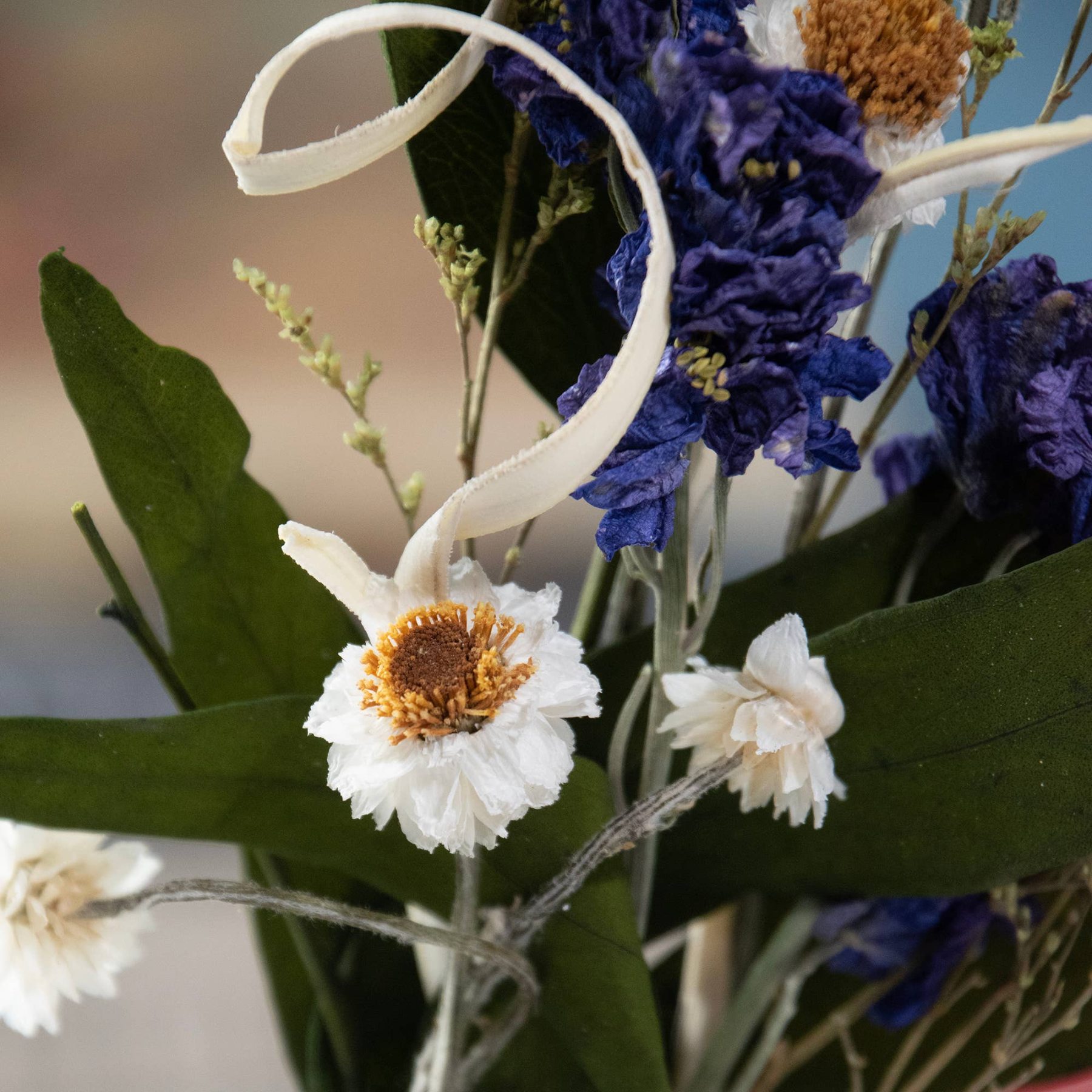 Eucalyptus + Purple Larkspur Mini Bouquet