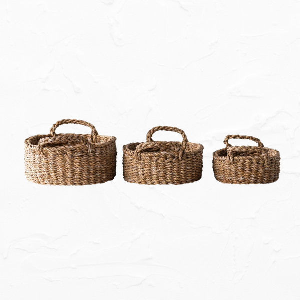 Hand-Woven Baskets with Handles - One Cozy Home