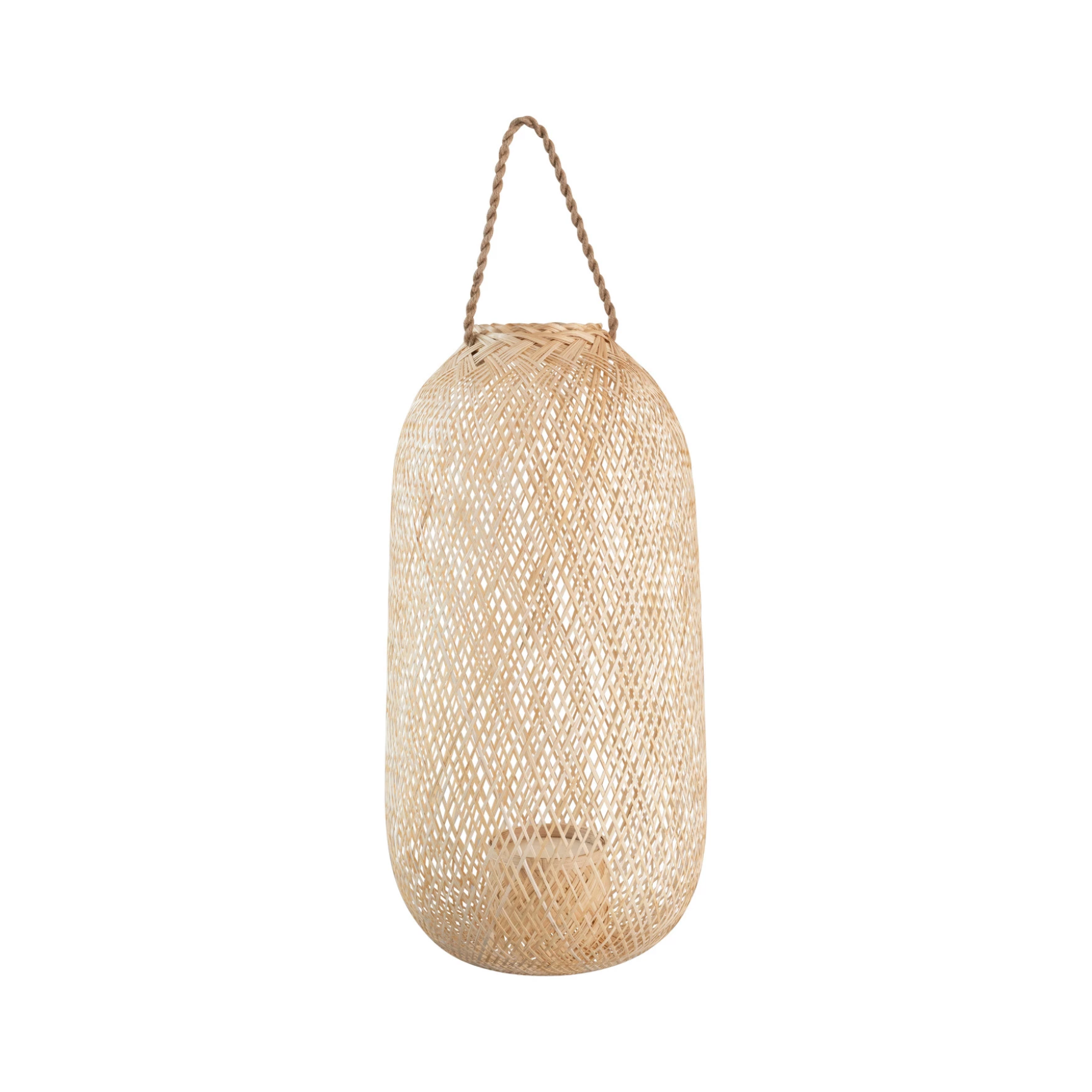 Hand-Woven Floor Lantern
