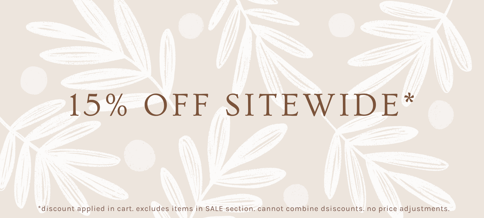 15% off sitewide