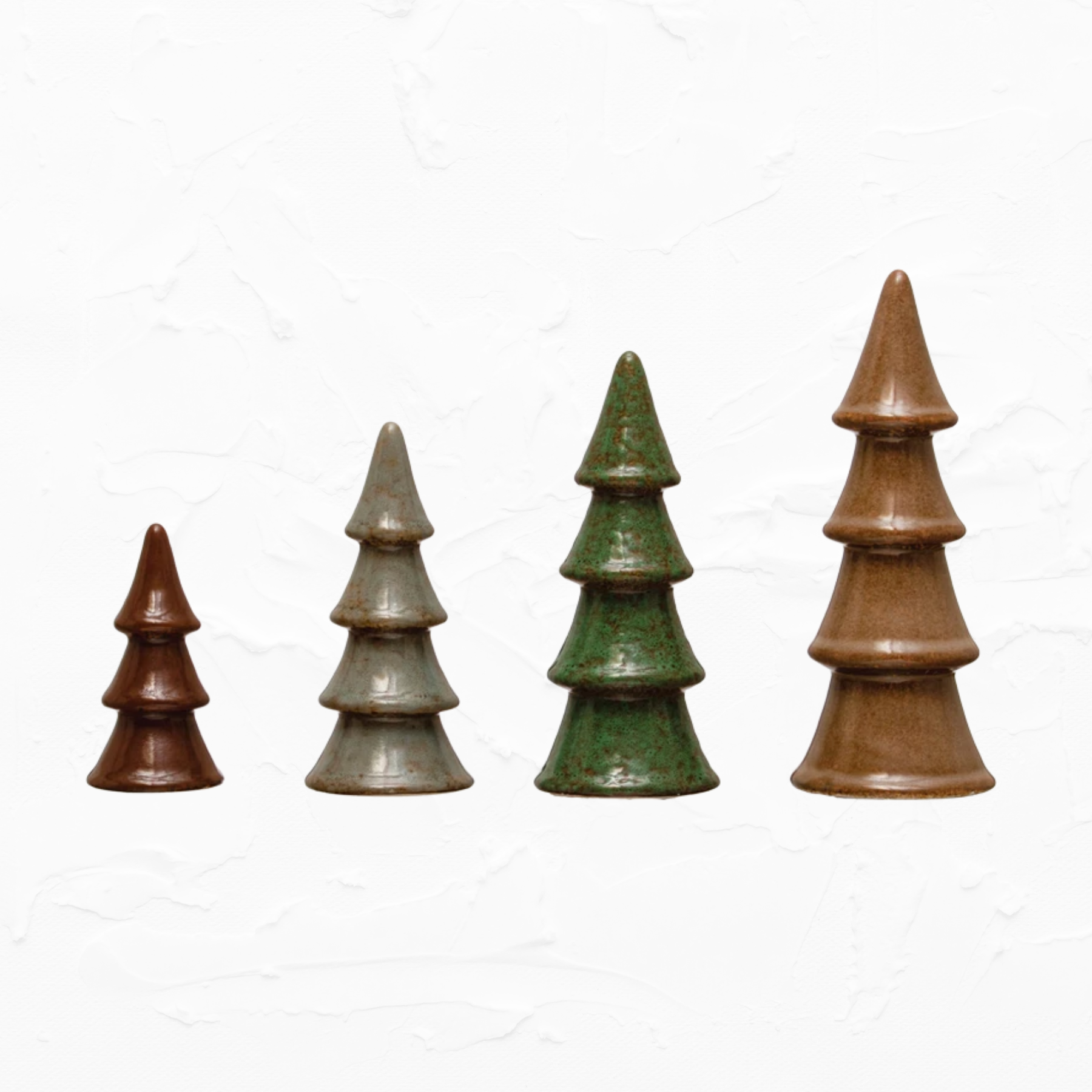 Stoneware Trees with Glaze
