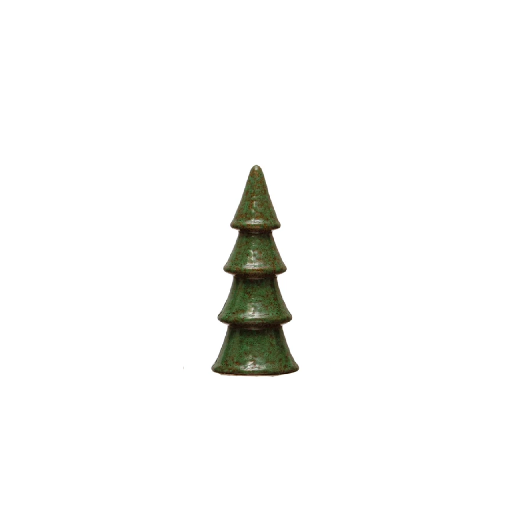 Stoneware Trees with Glaze - Green