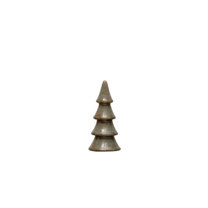 Stoneware Trees with Glaze - Grey
