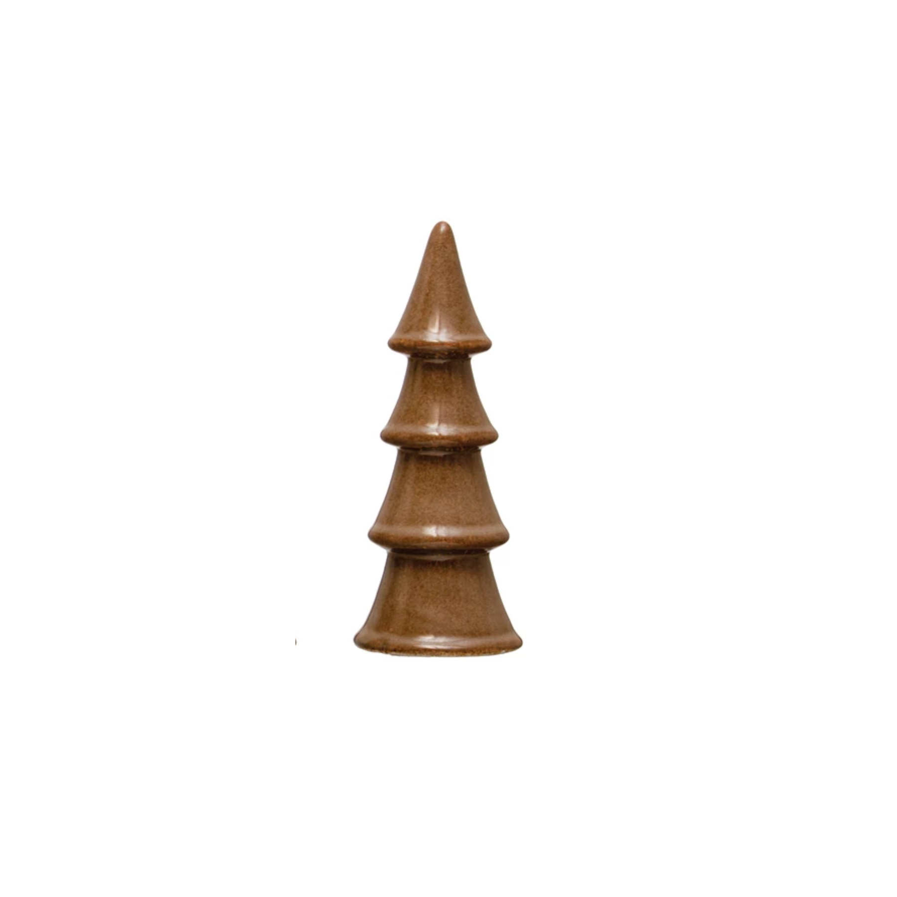 Stoneware Trees with Glaze - Light Brown
