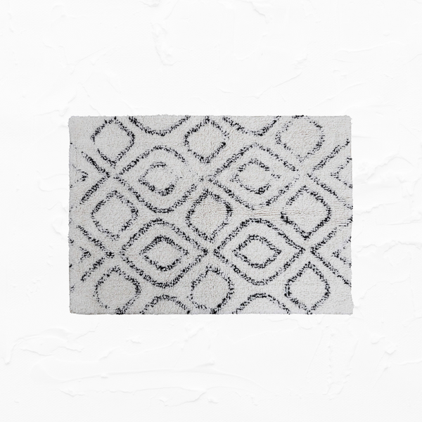 Tufted Bath Mat with Diamond Pattern - One Cozy Home