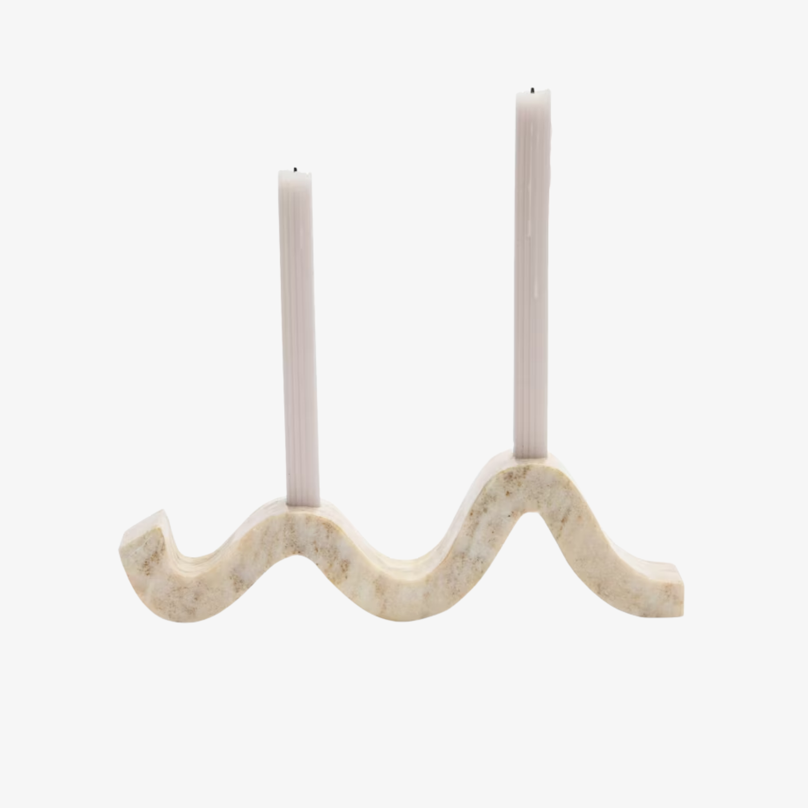 Marble Wave Double Taper Candle Holder
