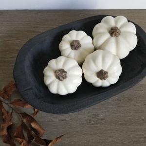 Paulownia Dough Bowl in Black