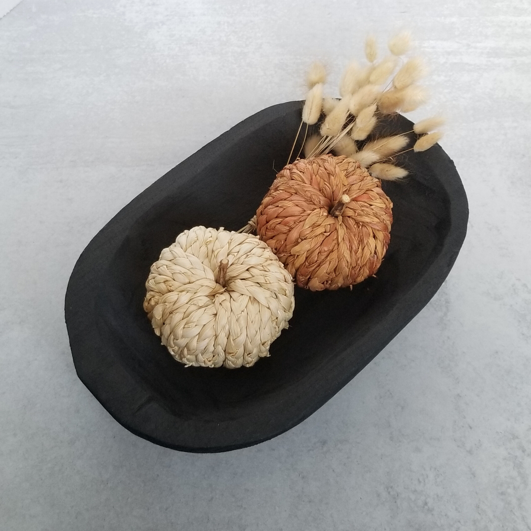 Paulownia Dough Bowl in Black