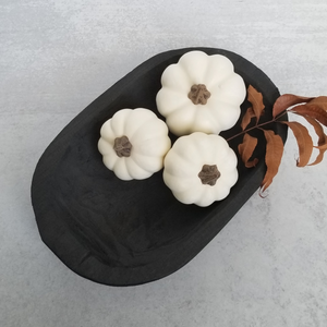 Paulownia Dough Bowl in Black