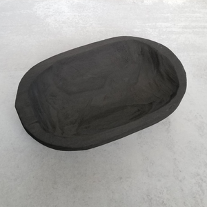 Paulownia Dough Bowl in Black