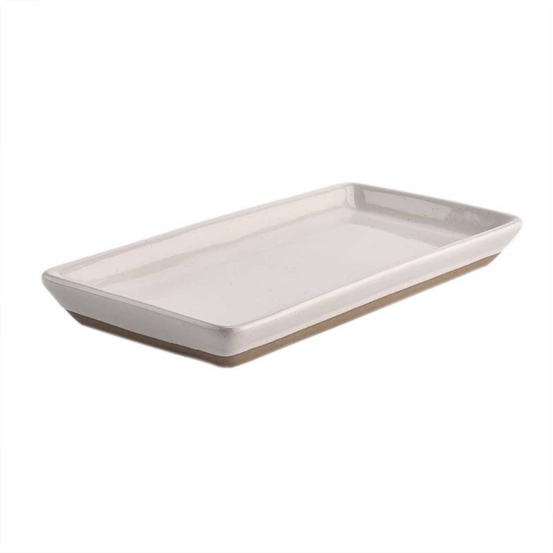 Cream Speckled Ceramic Tray