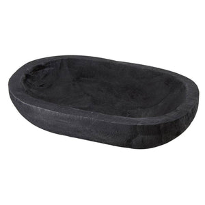 Paulownia Dough Bowl in Black