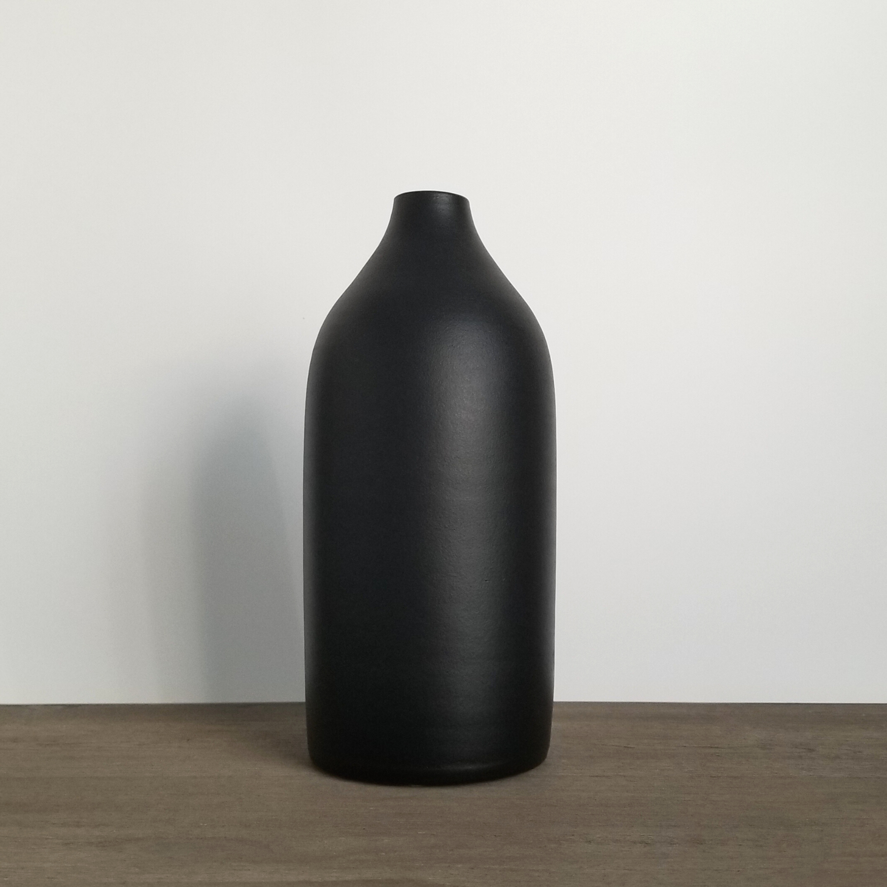 Black Earthenware Vase