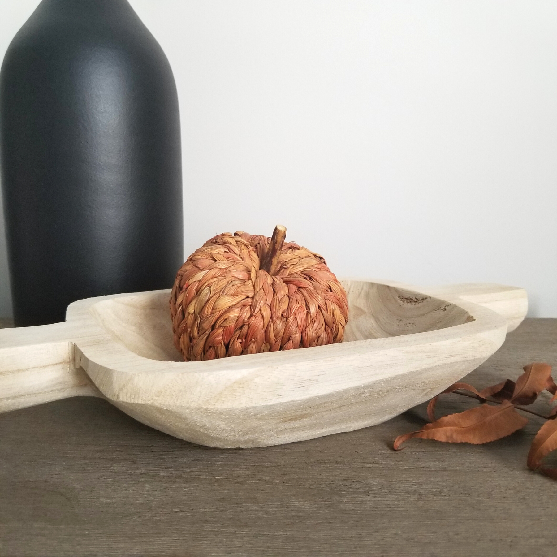 Paulownia Double Handle Bowl in Natural