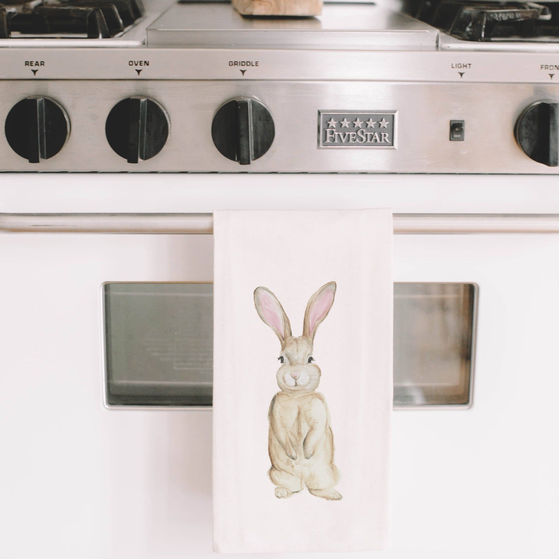Bunny Watercolor Tea Towel