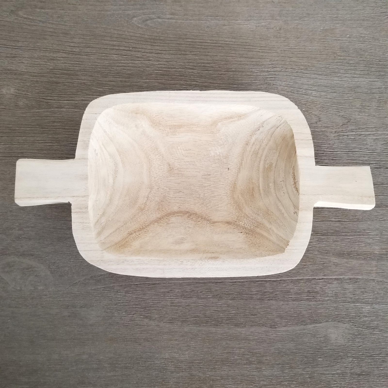 Paulownia Double Handle Bowl in Natural