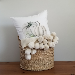 Neutral Pumpkin Pillow Cover