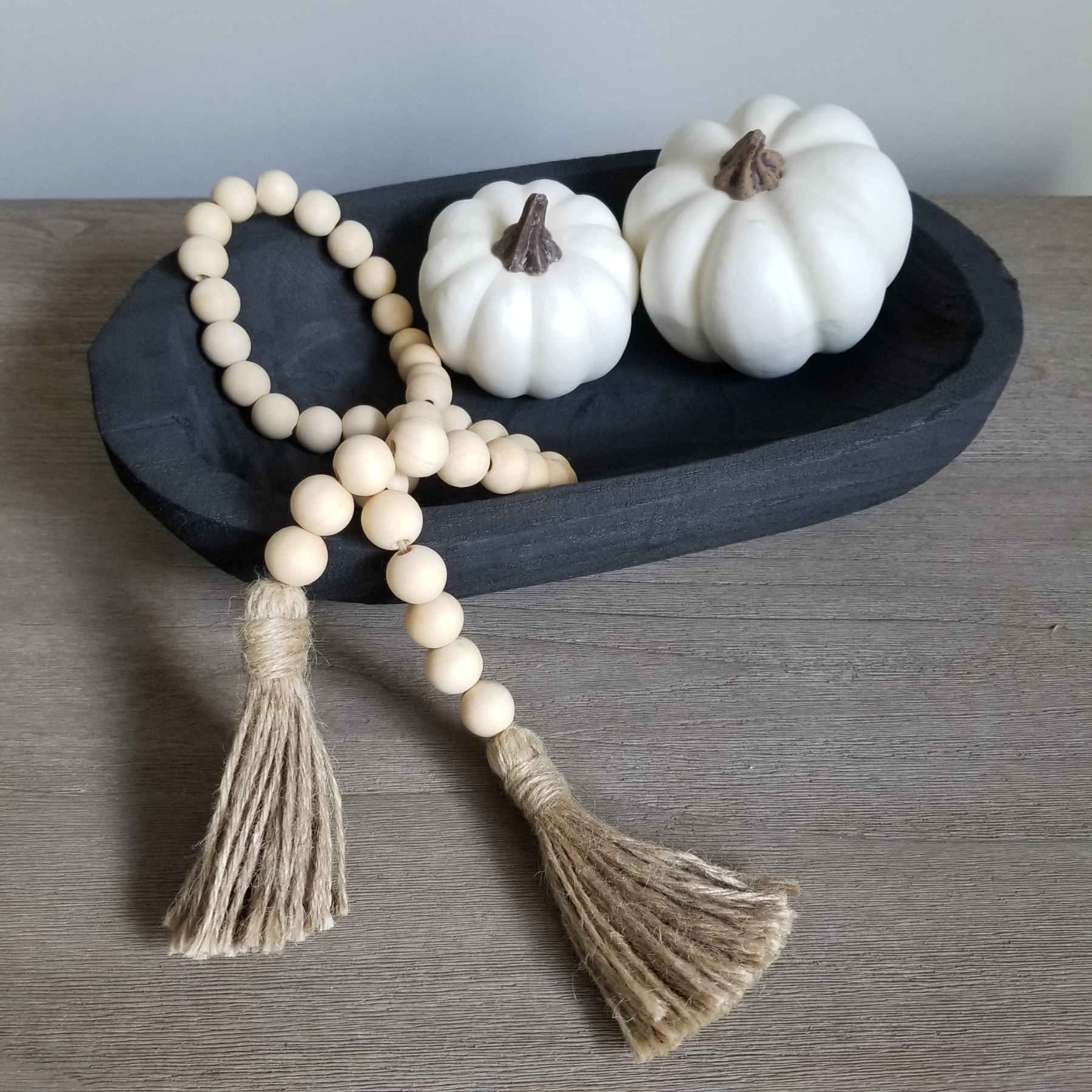 Paulownia Dough Bowl in Black