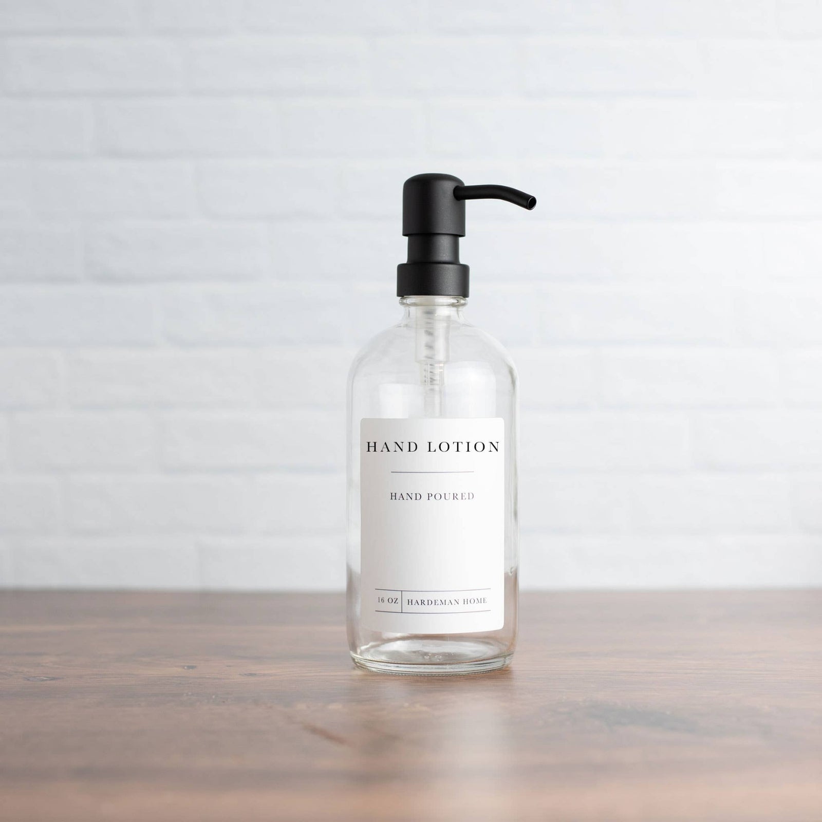 Clear Glass Hand Lotion Dispenser