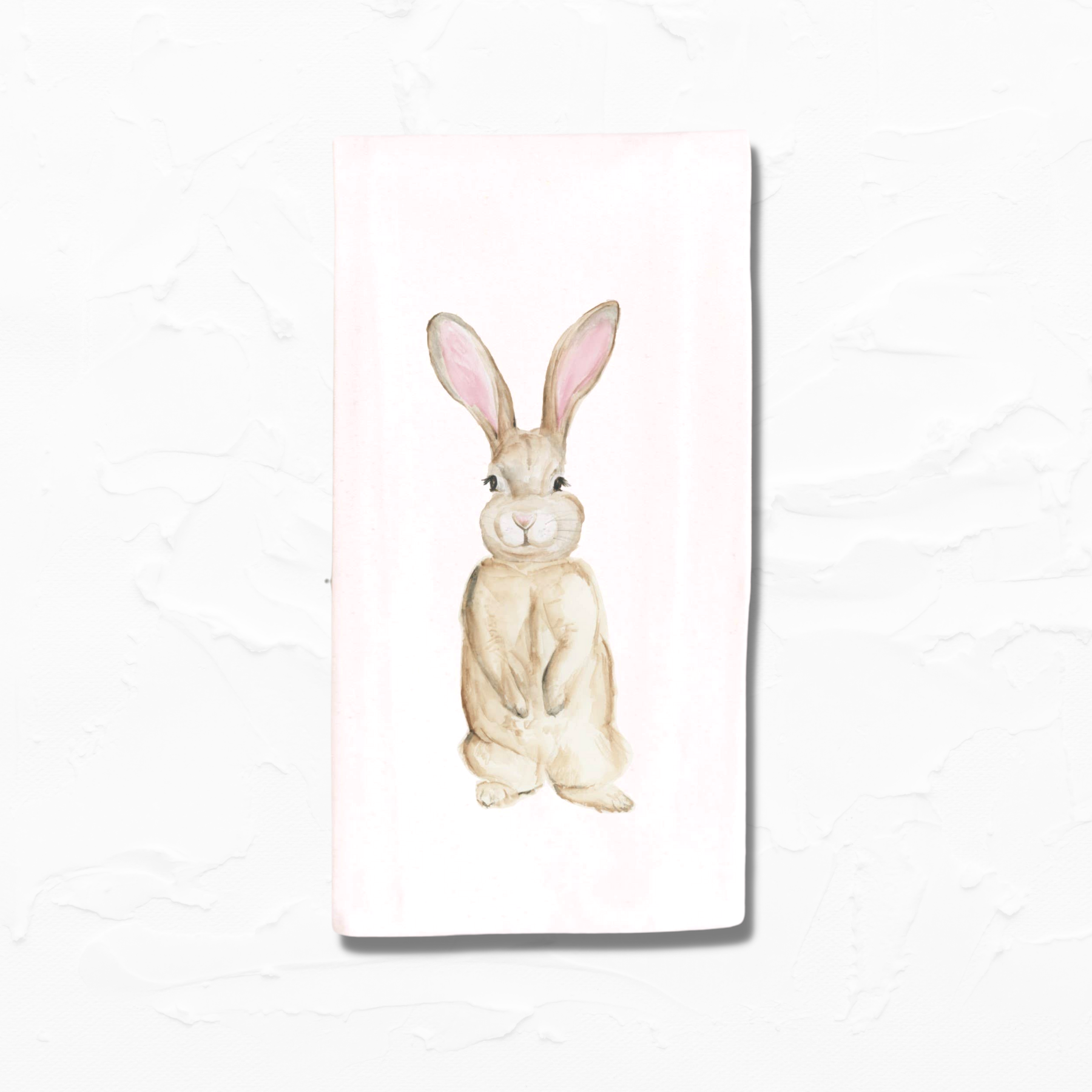 Bunny Watercolor Tea Towel