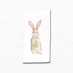 Bunny Watercolor Tea Towel