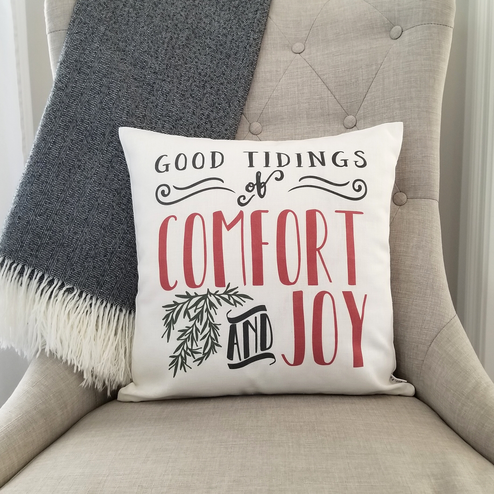 Comfort and Joy Pillow Cover