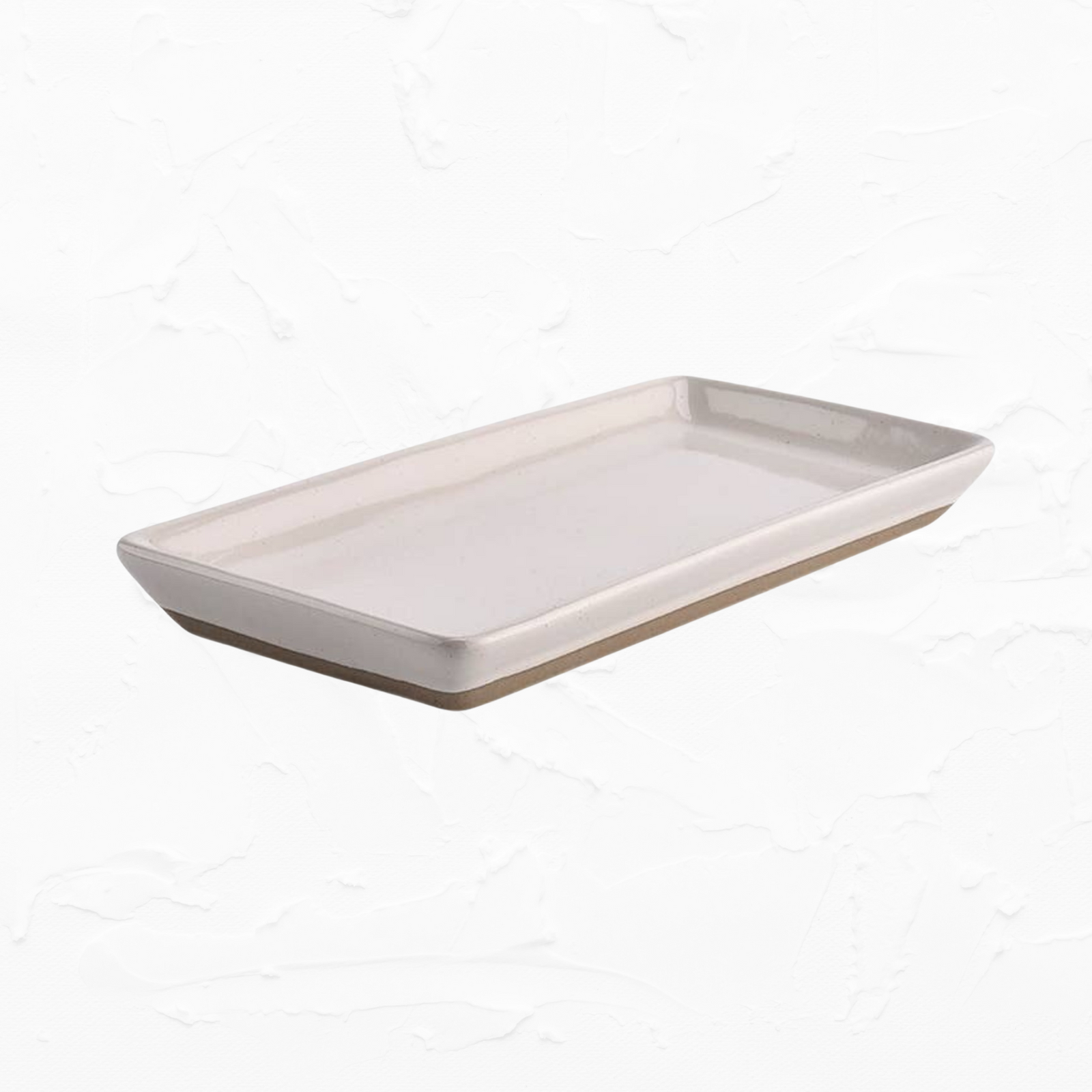 Cream Speckled Ceramic Tray