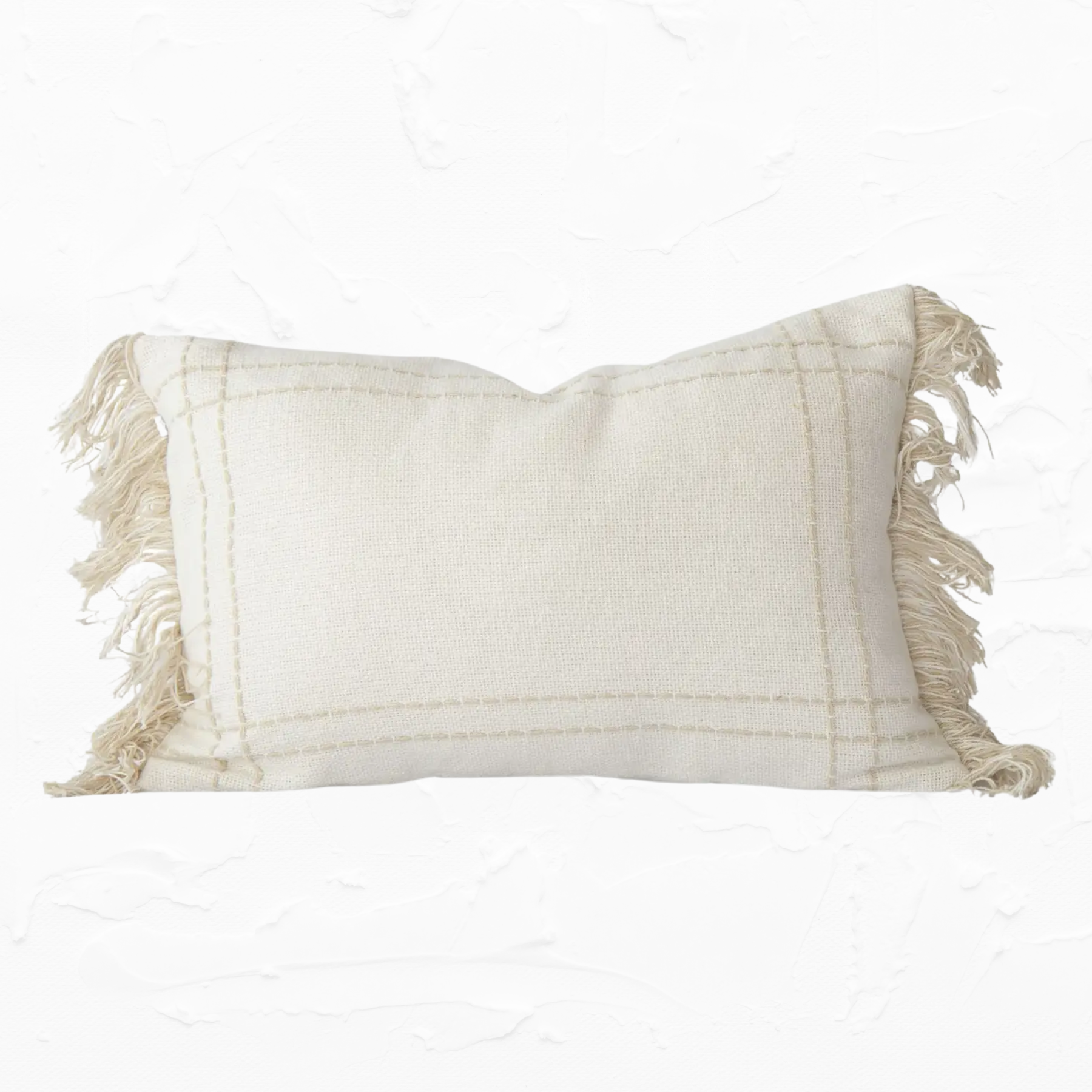 Crosshatch Pillow Cover - Oatmeal